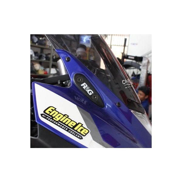 R&G Mirror Blanking Plates for Yamaha YZF-R25 '14-'18 and Yamaha YZF-R3 '15-'18 models